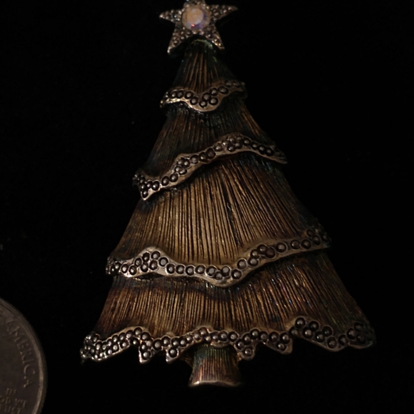 Vintage Christmas Brooch signed lc - Picture 4 of 4